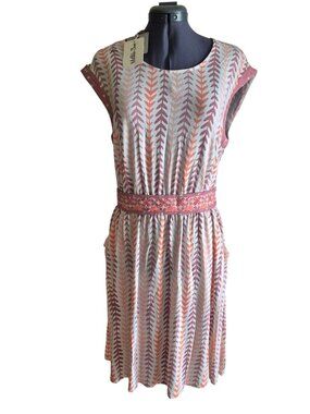 Matilda Jane Fortune Teller Sleeveless Belted Dress With Pockets Size M